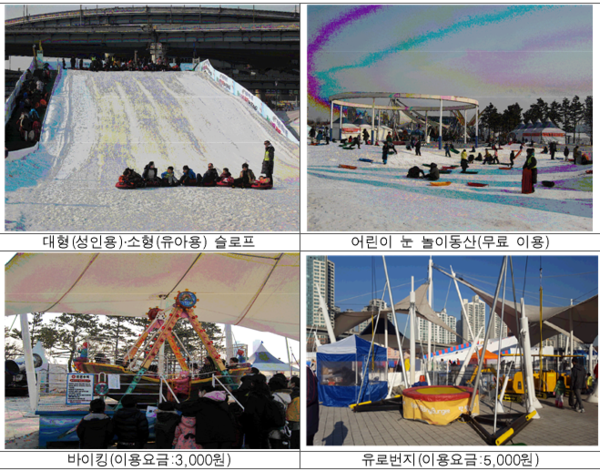 ▲ 서울시 뚝섬 한강공원 눈썰매장. ⓒ서울시 제공