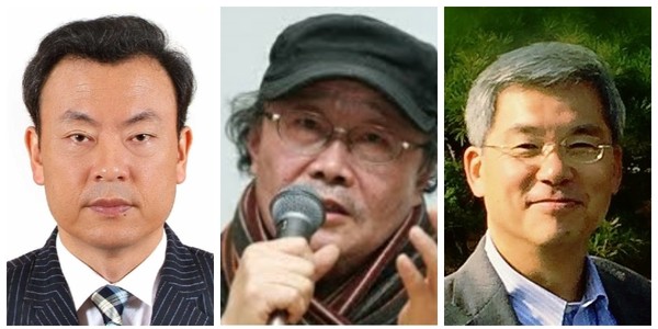 ▲ 왼쪽부터 신건식 감사관, 홍명섭 미술관장, 김광희 국제협력관 내정자.ⓒ청주시