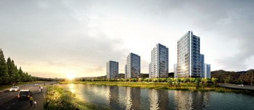 ▲ 성남 고등지구 제일풍경채 투시도. ⓒ 제일건설