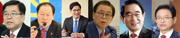 ▲ 자유한국당 경북도지사 출마예상자들의 발등에 불이 떨어졌다. 각종 여론조사와 예비후보 등록을 앞두고 인지도와 지지도를 끌어올려야 하기 때문이다(왼쪽부터 김광림, 김영석, 김장주, 김장주, 남유진, 박명재, 이철우 순).ⓒ각 출마예상자 측