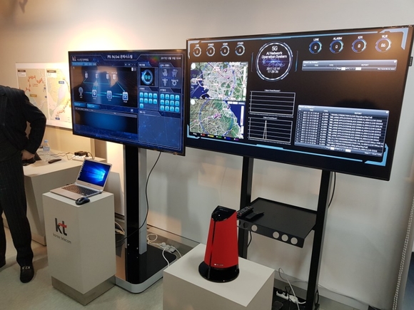 ▲ '5G AI 네트워크 관제 시스템' 시연 모습ⓒ전상현 기자