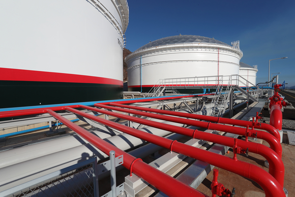 ▲ 여수비축기지 추가 지상탱크 전경. ⓒ석유공사