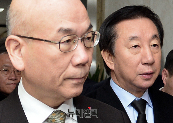 ▲ 이효성 방통위원장(좌)와 김성태 자유한국당 원내대표(우).ⓒ뉴데일리 공준표 기자