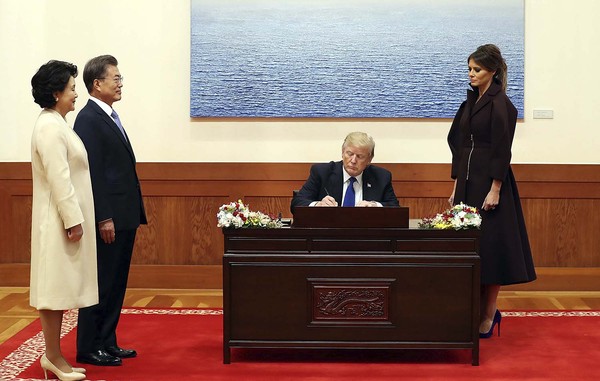 ▲ 트럼프 미국 대통령이 국빈 방한 했을 당시 모습. ⓒ청와대 제공