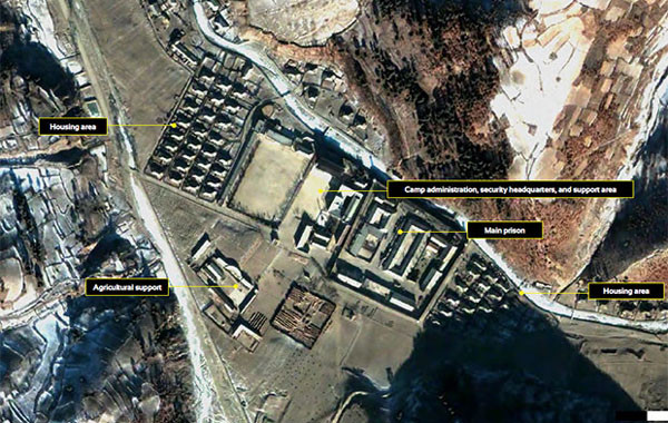 2008년 상업용 위성이 찍은 北전거리 교화소. ⓒ美RFA 관련보도 화면캡쳐.