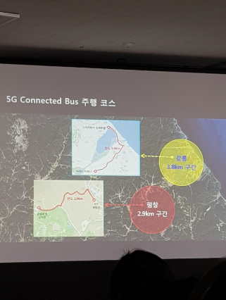 ▲ KT 신형 '5G 버스' 주행코스ⓒ전상현 기자