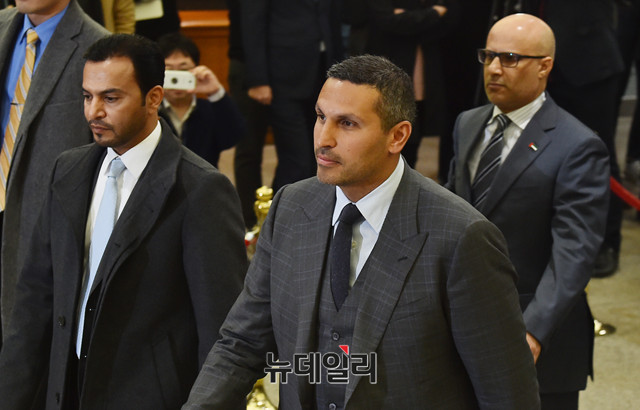 ▲ 칼둔 칼리파 무바라크 아랍에미리트(UAE) 아부다비 행정청장. ⓒ뉴데일리 이종현 기자