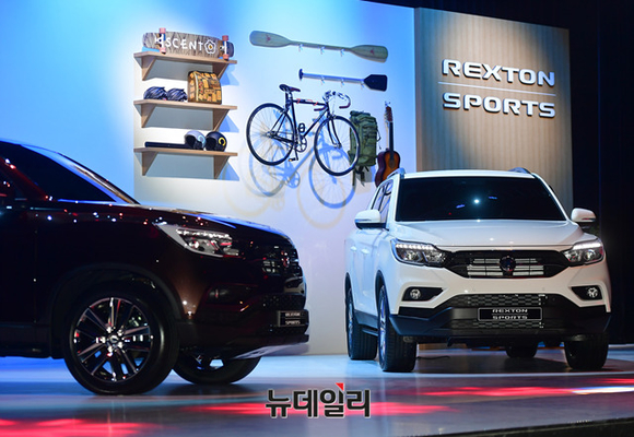 ▲ 쌍용자동차 오픈형 SUV 렉스턴 스포츠.ⓒ정상윤 기자