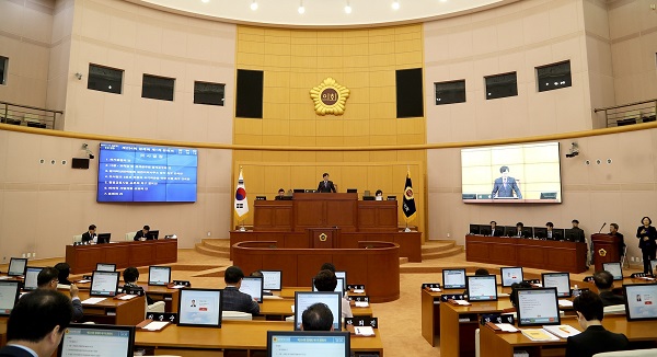 ▲ 대전시의회가 15일 ‘ 2018년도 첫 임시회 ’를 열었다.ⓒ대전시의회