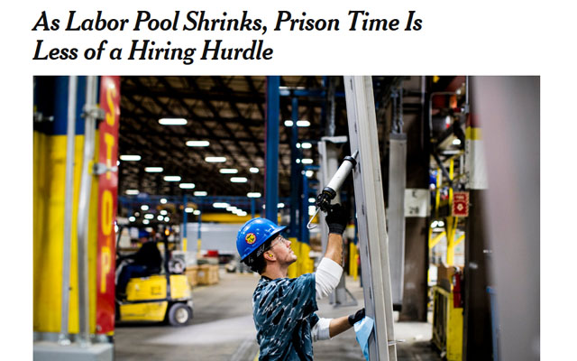 ▲ 美뉴욕타임스의 지난 13일 보도. 反트럼프 언론으로 알려진 NYT조차도 현재 미국의 경기 활황을 인정했다. ⓒ美NYT 관련보도 화면캡쳐.