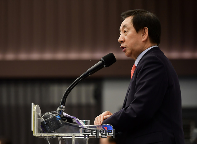 ▲ 자유한국당 김성태 원내대표. ⓒ뉴데일리 정상윤 기자