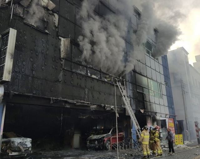 ▲ 29명의 목숨을 앗아간 충북 제천 화재 현장.ⓒ제천단양투데이 제공