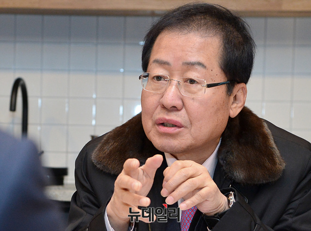 ▲ 자유한국당 홍준표 대표. ⓒ뉴데일리 공준표 기자