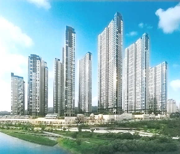 ▲ 광교 중흥 S-클래스 조감도. ⓒ현대엘리베이터