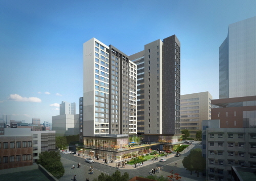 ▲ 옛 강남YMCA 부지에 들어설 '논현 아이파크' 투시도. ⓒ HDC아이앤콘스