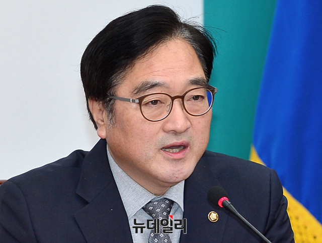 ▲ 더불어민주당 우원식 원내대표. ⓒ뉴데일리 공준표 기자