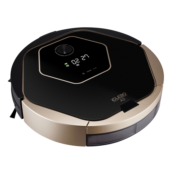 ▲ 유진로봇의 로봇청소기 신제품 '아이클레보 A3'. ⓒ유진로봇