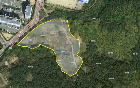 ▲ 봉서산 생태공원 조성 예정지.ⓒ천안시