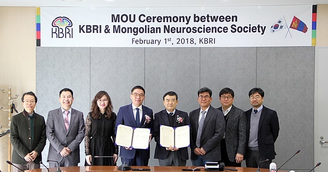 ▲ 한국뇌연구원과 몽골신경과학회가 1일 신경과학분야 학술 및 교육 협력 양해각서를 체결했다.ⓒ한국뇌연구원