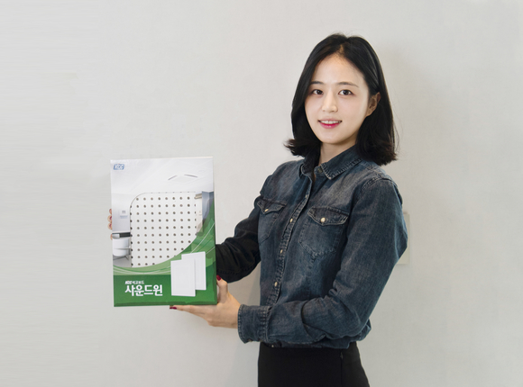 ▲ 흡음 석고보드 '사운드윈'ⓒKCC