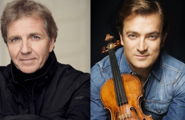 ▲ 서울시향 수석객원지휘자 티에리 피셔(왼쪽), 바이올리니스트 르노 카퓌송(오른쪽).ⓒ서울시향