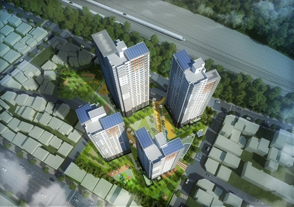 ▲ '부평 목련아파트 주변구역 주택재개발 정비사업' 조감도. ⓒ한라