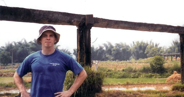 ▲ 중국 윈난성에서 2004년 8월 실종된 데이비드 스네든의 모습. 실종 일주일 전에 촬영한 사진이라고 한다. ⓒ스네든 가족들이 만든 사이트 화면캡쳐-美VOA 관련보도.