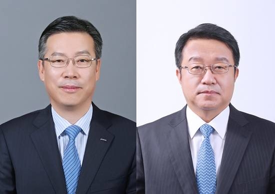 ▲ 전중선 신임 가치경영센터장((왼쪽)과 한성희 신임 경영지원센터장ⓒ포스코