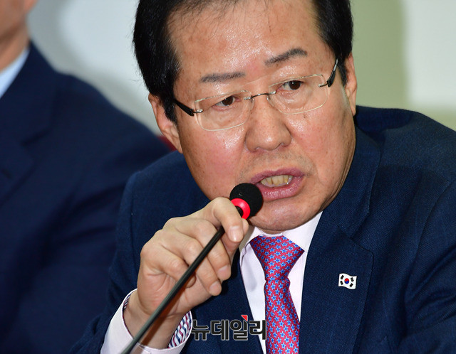▲ 자유한국당 홍준표 대표. ⓒ뉴데일리 정상윤 기자