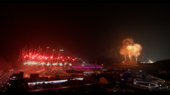 ▲ 평창 동계올림픽 개회식. ⓒ한화 불꽃프로모션팀