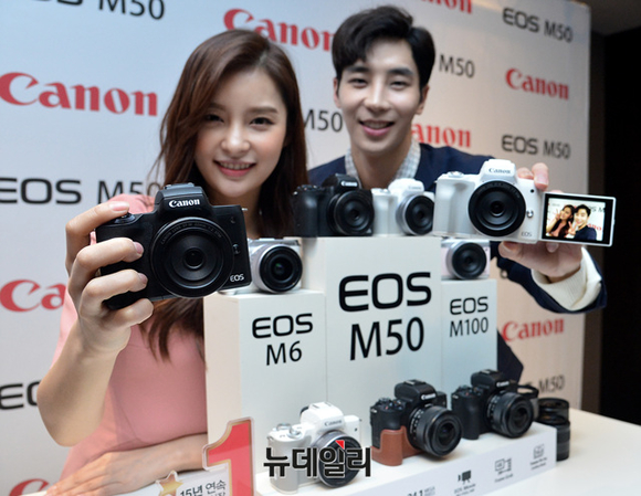 ▲ 캐논코리아컨슈머이미징이 7일 캐논 미러리스 최초로 4K 동영상을 지원하는 EOS M50을 출시했다. ⓒ뉴데일리 공준표 기자