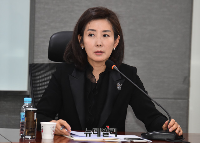 ▲ 보수의 미래 포럼 공동대표 나경원 의원. ⓒ뉴데일리 이종현 기자