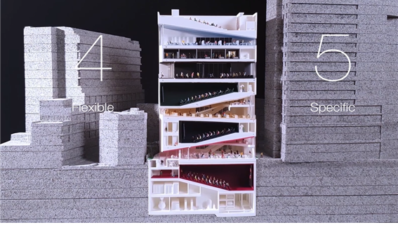 ▲ 서울시가 12일 '서울시네마테크'의 설계 청사진을 발표했다. 시는 국제 지명설계공모를 진행한 결과, 매스스터디건축사사무소(대표 조민석)의 'Mongtage 4:5'를 최종 당선작으로 선정했다고 밝혔다. 서울시네마테크는 중구 초동공영주차장 부지에 지하 3층~지상 10층, 연면적 4,800㎡ 규모로 건립될 예정이며, 2021년 2월 개관이 목표다. ⓒ서울시 제공