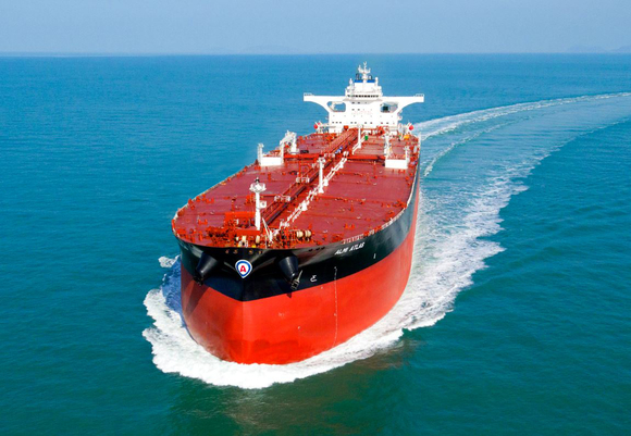 ▲ 현대삼호중공업이 건조한 세계 최초 ‘SOx Scrubber’ 적용 원유운반선.ⓒ현대삼호중공업