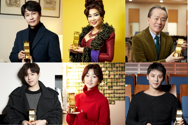 ▲ 지난 제12회 골든티켓 어워즈 수상자들(왼쪽 위부터 시계방향. 류정한, 신영숙, 금난새, 김준수, 박소담, 박은석).ⓒ인터파크