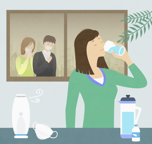 ▲ 봄철 건조해진 구강에는 충분한 수분 섭취가 중요하다. ⓒ유디치과