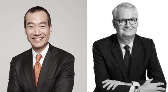 ▲ 최치훈 이사회 의장(왼쪽)과 필립 코쉐 사외이사. ⓒ 삼성물산
