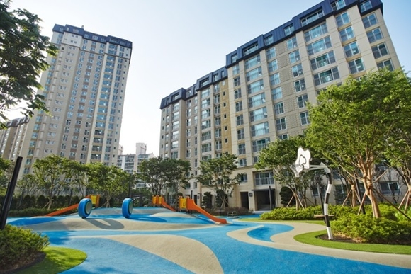 ▲ 김포 풍무 꿈에그린 유로메트로 단지 전경. ⓒ 한화건설