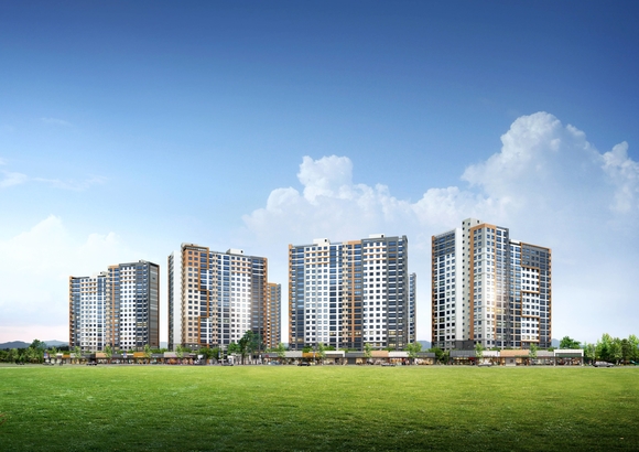 ▲ 경기 화성 송산신도시 모아미래도 에듀포레 투시도. ⓒ모아종합건설