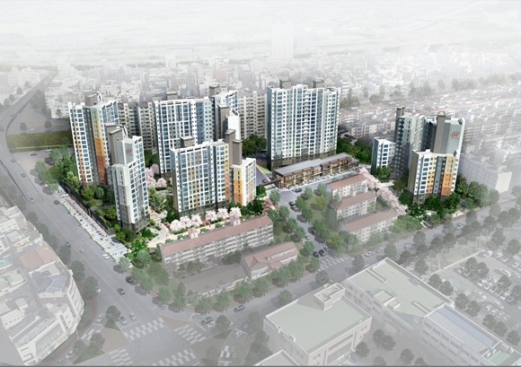 ▲ '힐스테이트 송정' 투시도. ⓒ현대엔지니어링