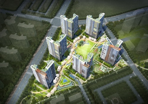 ▲ 하남지역현안 2지구 A-1블록 공동주택 건설공사 조감도. ⓒ호반건설