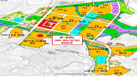 ▲ ▲하남 감일 위치도ⓒ국토교통부