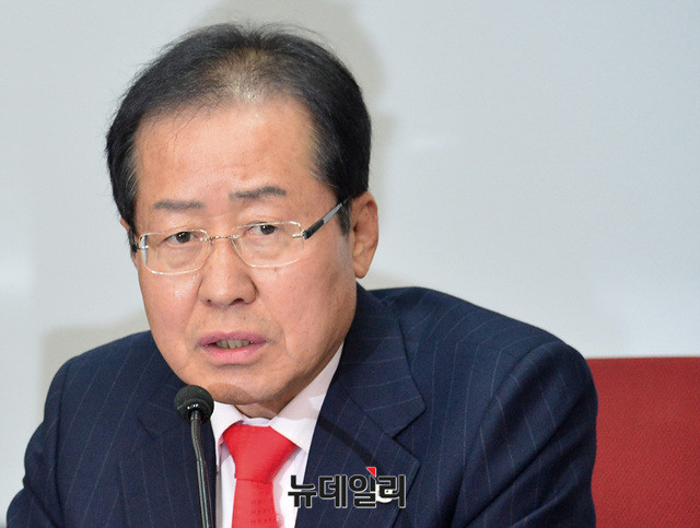 ▲ 자유한국당 홍준표 대표. ⓒ뉴데일리 공준표 기자