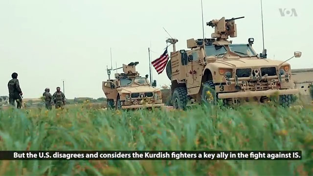 ▲ 테러조직 ISIS에 맞서는 쿠르드 민병대와 자유시리아군을 지원하기 위해 시리아 북부에 파견돼 있는 美특수부대원들. ⓒ'미국의 소리(VOA)' 방송 유튜브 채널.