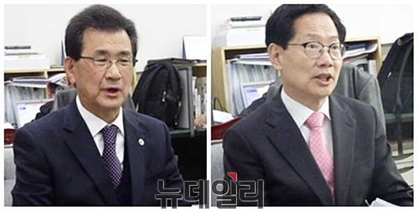 ▲ 이시종 충북지사(왼쪽), 오제세 국회의원.ⓒ뉴데일리 D/B