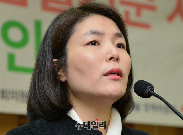 ▲ 축사하는 전희경 자유한국당 의원 ⓒ 뉴데일리 공준표