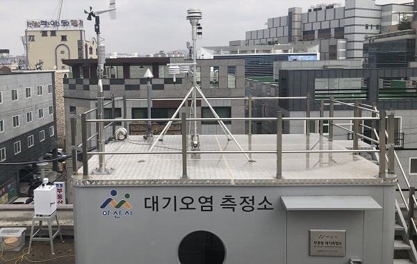 ▲ 미세먼지 시료채취 현장.ⓒ충남도 보건환경연구원