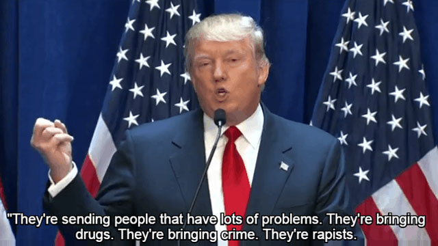 ▲ 트럼프 美대통령의 불법체류자에 대한 시각. 미국 사회에서 합법 이민자와 기존 시민들은 불법체류자에 대한 관용과 피난처 제공을 반대하고 있다. ⓒMitu 닷컴 화면캡쳐.