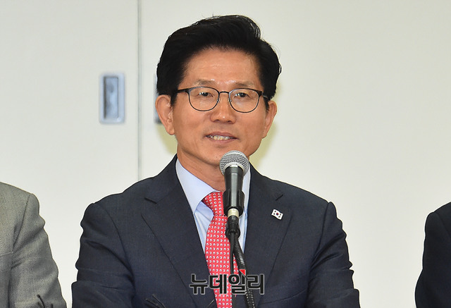 ▲ 자유한국당 소속 김문수 전 경기도지사가 10일 서울시장 후보로 추대됐다. ⓒ뉴데일리 이종현 기자
