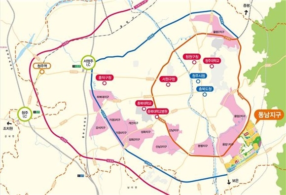 ▲ 청주동남지구 위치도. ⓒLH